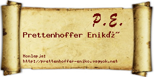 Prettenhoffer Enikő névjegykártya